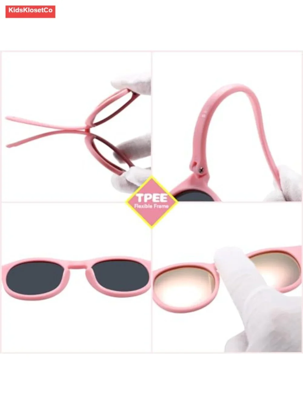 UV400 Polarized Baby Sunglasses with Strap - Flexible Frame for 0-24 Months